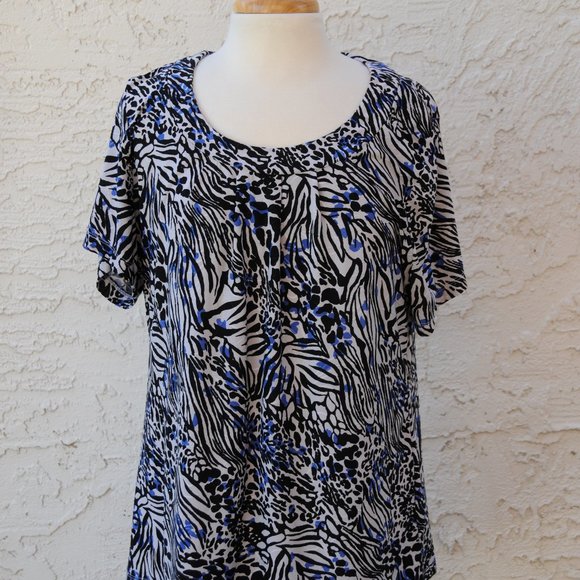 JM Collection Tops - JM Collection Short Sleeved Blouse